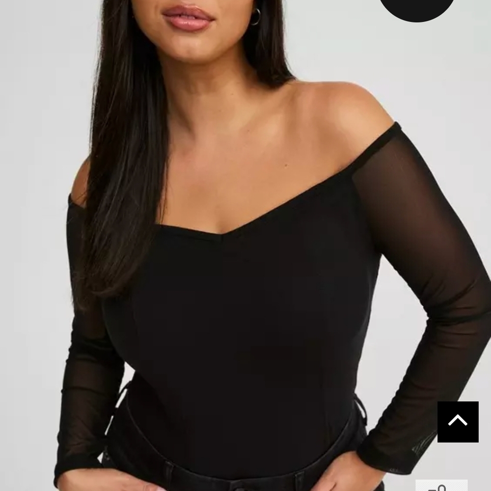 Torrid Black Off Shoulder Top